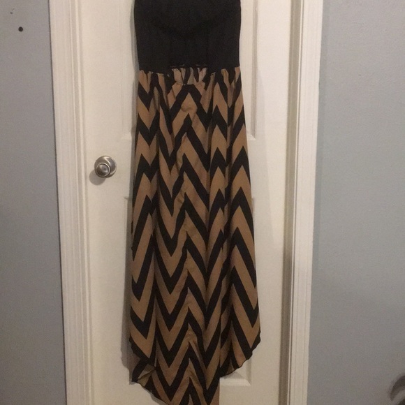 Strapless, open back, high to low dress - Picture 2 of 4